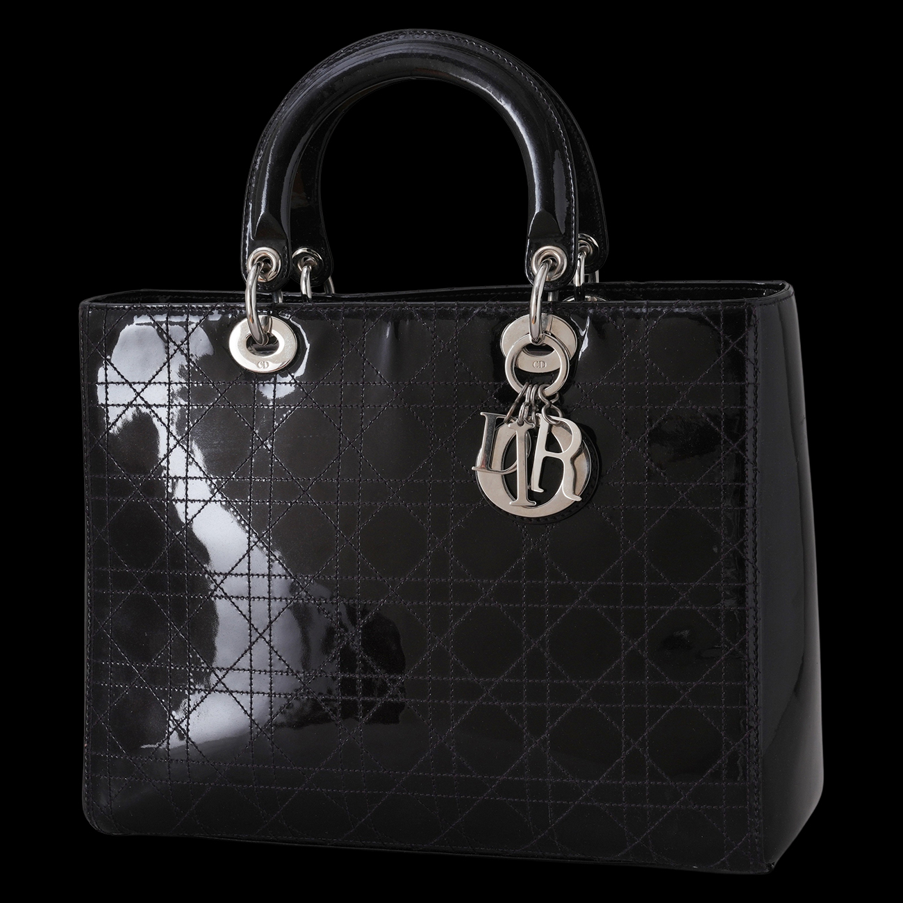 CHRISTIAN DIOR(USED)크리스찬디올 페이던트 레이디디올 라지 토트 겸 숄더백